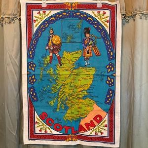Scotland souvenir hand tower vintage cotton